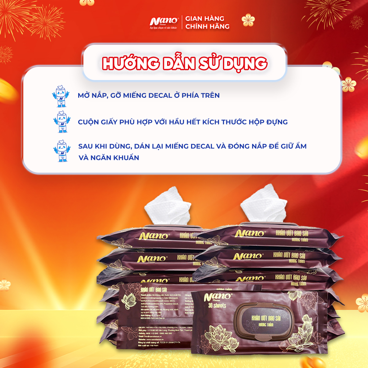 Khăn ướt bao sái